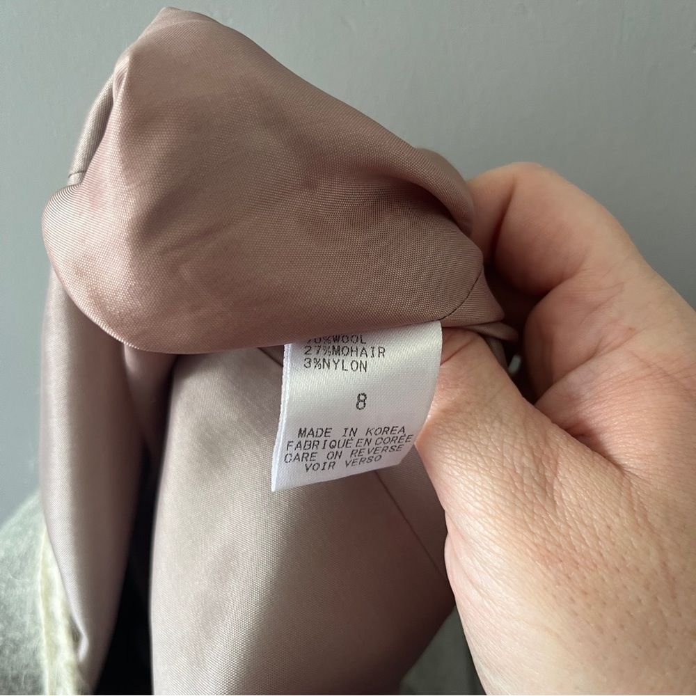 Tahari Gray Sleeveless Shift Dress Wool Mohair Size 8 - Picture 6 of 7